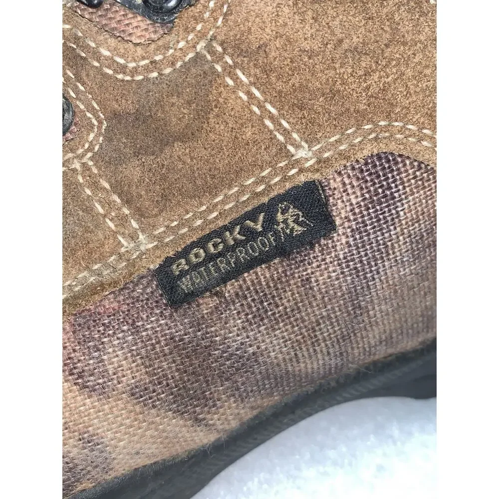 Rocky Gear Boots Youth Size 6 M Brown Camo Insulated Lace up READ